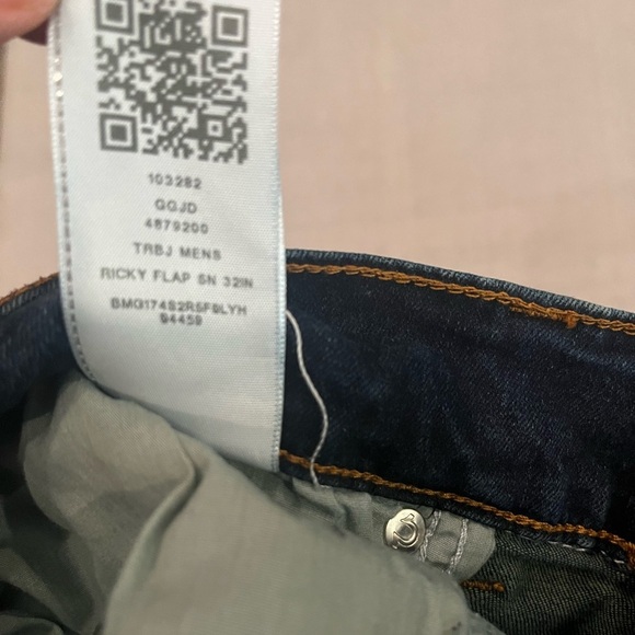 [W44Inseam30”]TrueReligion Ricky Relaxed Straight Jeans M Dark Blue Flap Pockets - Picture 9 of 9
